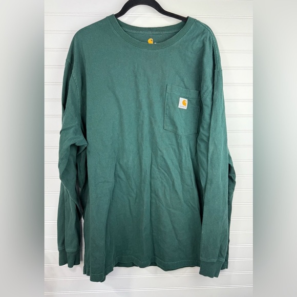 Carhartt men’s forest green original fit, long sleeve tshirt. Size XL. - Picture 1 of 5